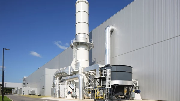Efficient air pollution control with the Oxi.X RL Regenerative Thermal Oxidizer with a rotary valve