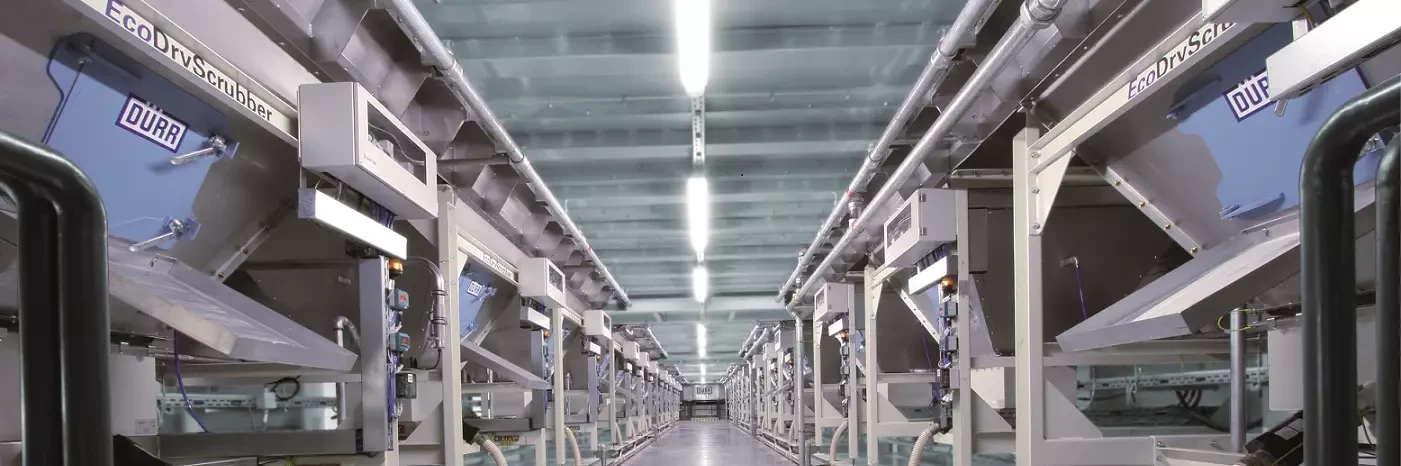 Overspray separation with EcoDryScrubber by Dürr