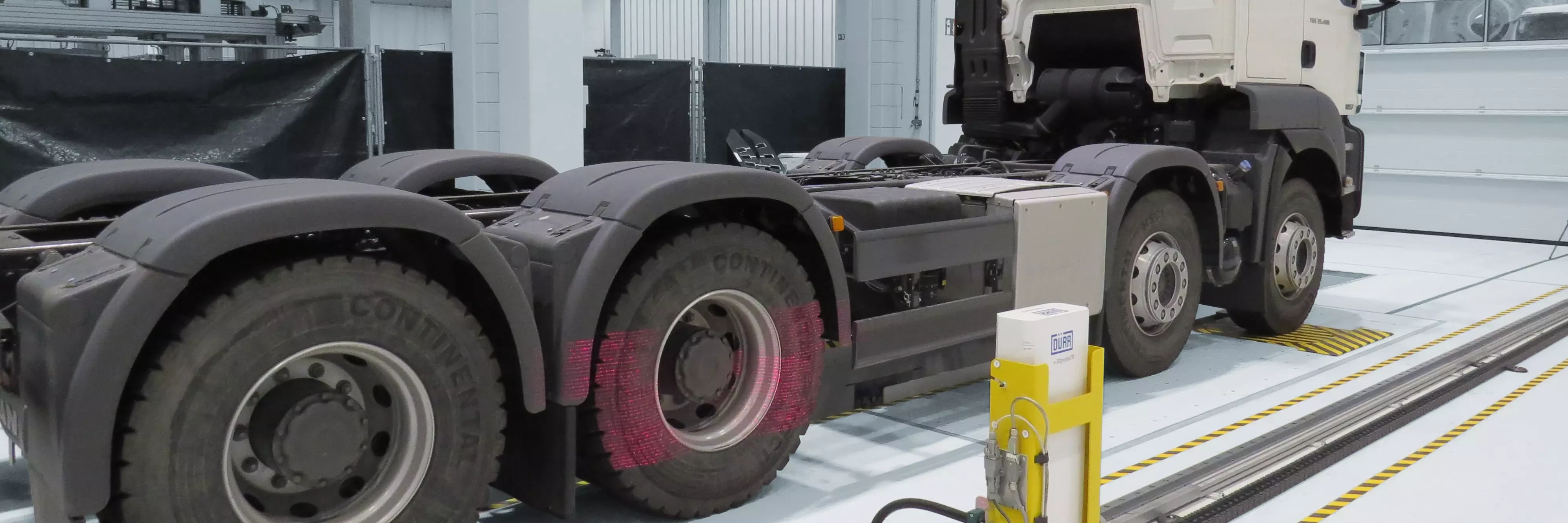 Wheel alignment for commercial vehicles by Dürr