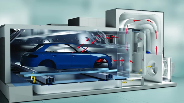 Innovative car body curing from the inside with EcoInCure by Dürr