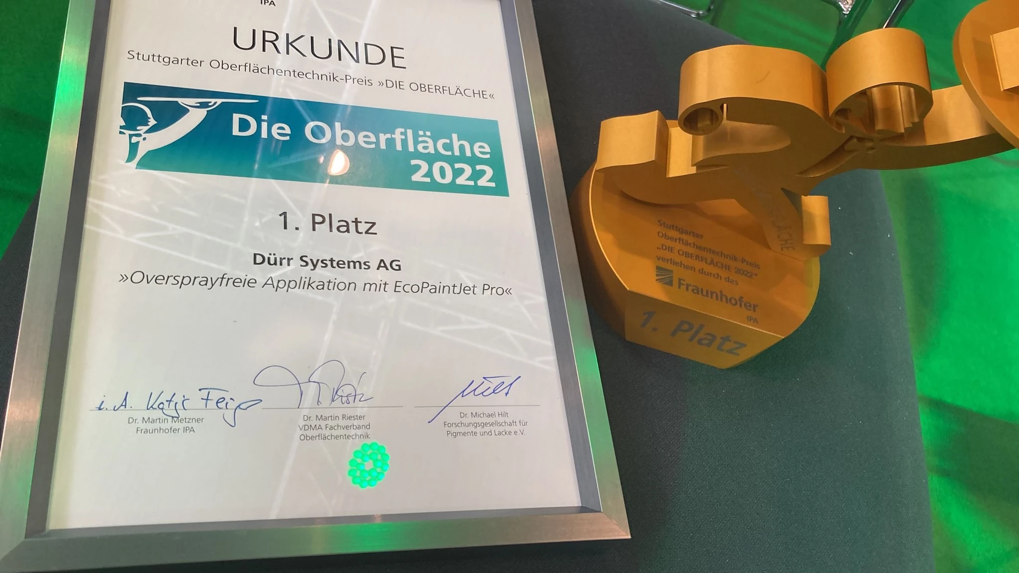 Dürr award "die Oberfläche" 2022