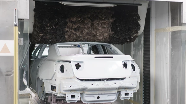 Car body within the feather duster