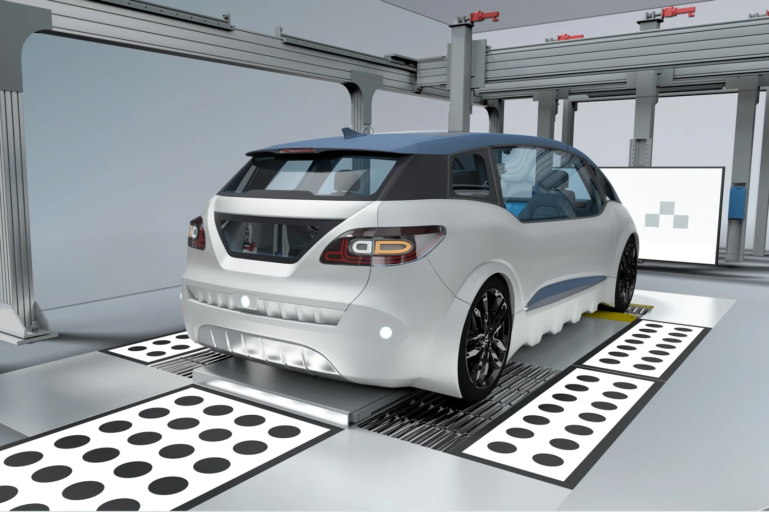 Autonomes Fahren, Multisensor-Kalibrierung Prüfstand x-around