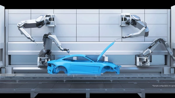 Dürr EcoProBooth 3D Image of the limousine interior 