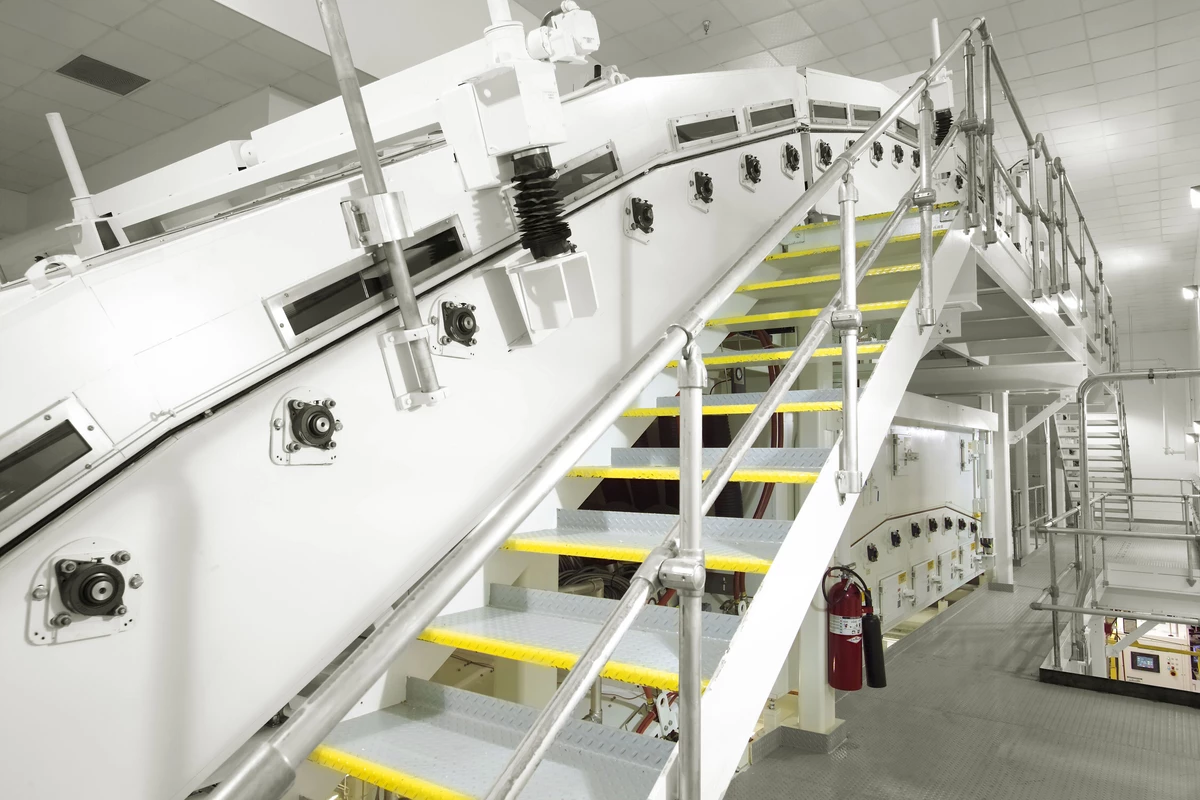 Roll support industrial dryer