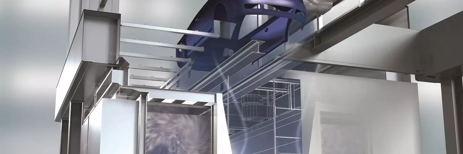 Overspray separation with EcoDryScrubber by Dürr