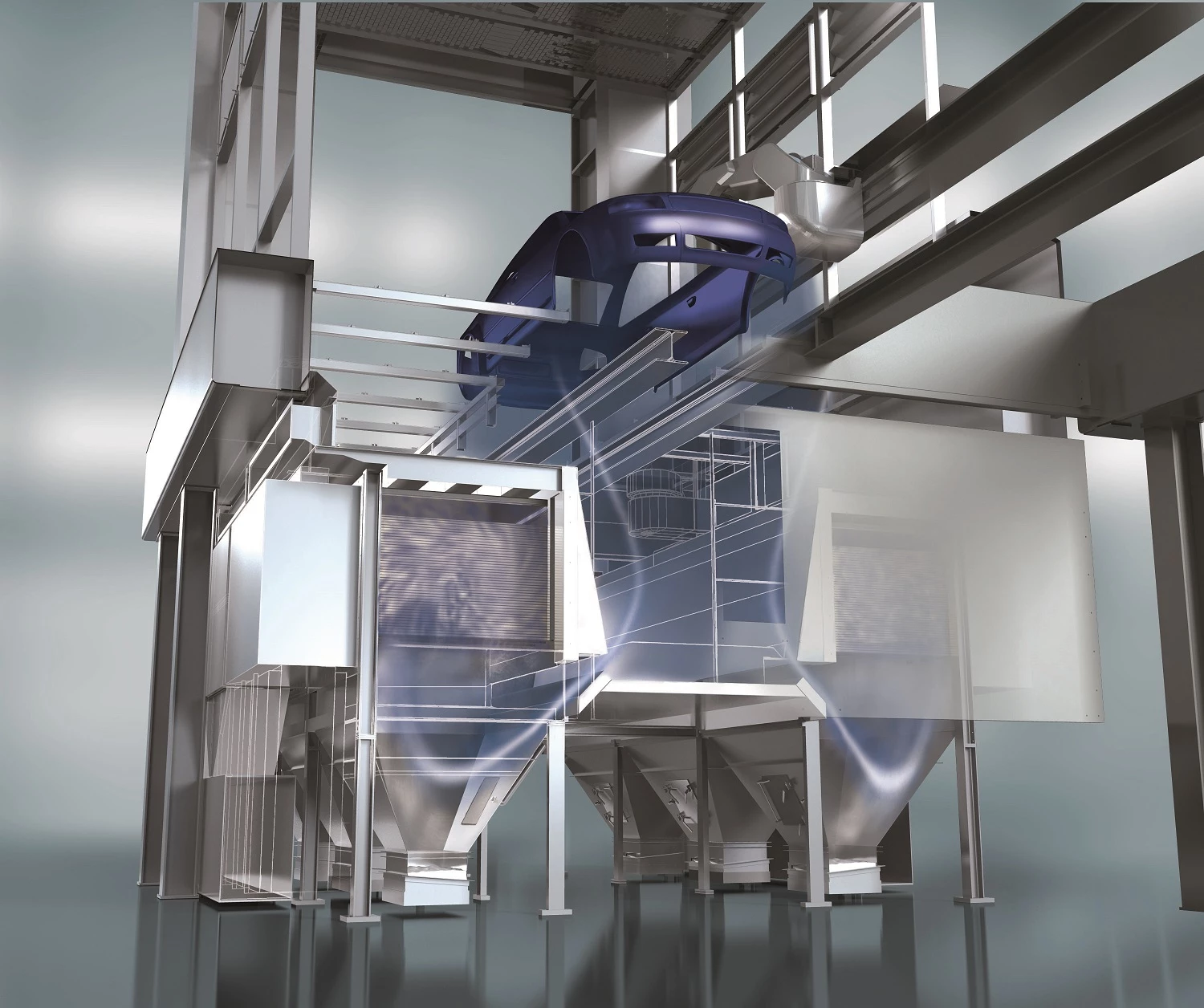 Overspray separation with EcoDryScrubber by Dürr