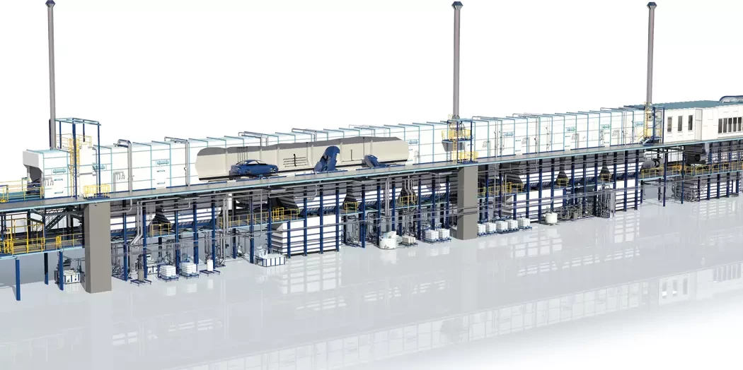 Dürr's plant layout wetsystem graphic