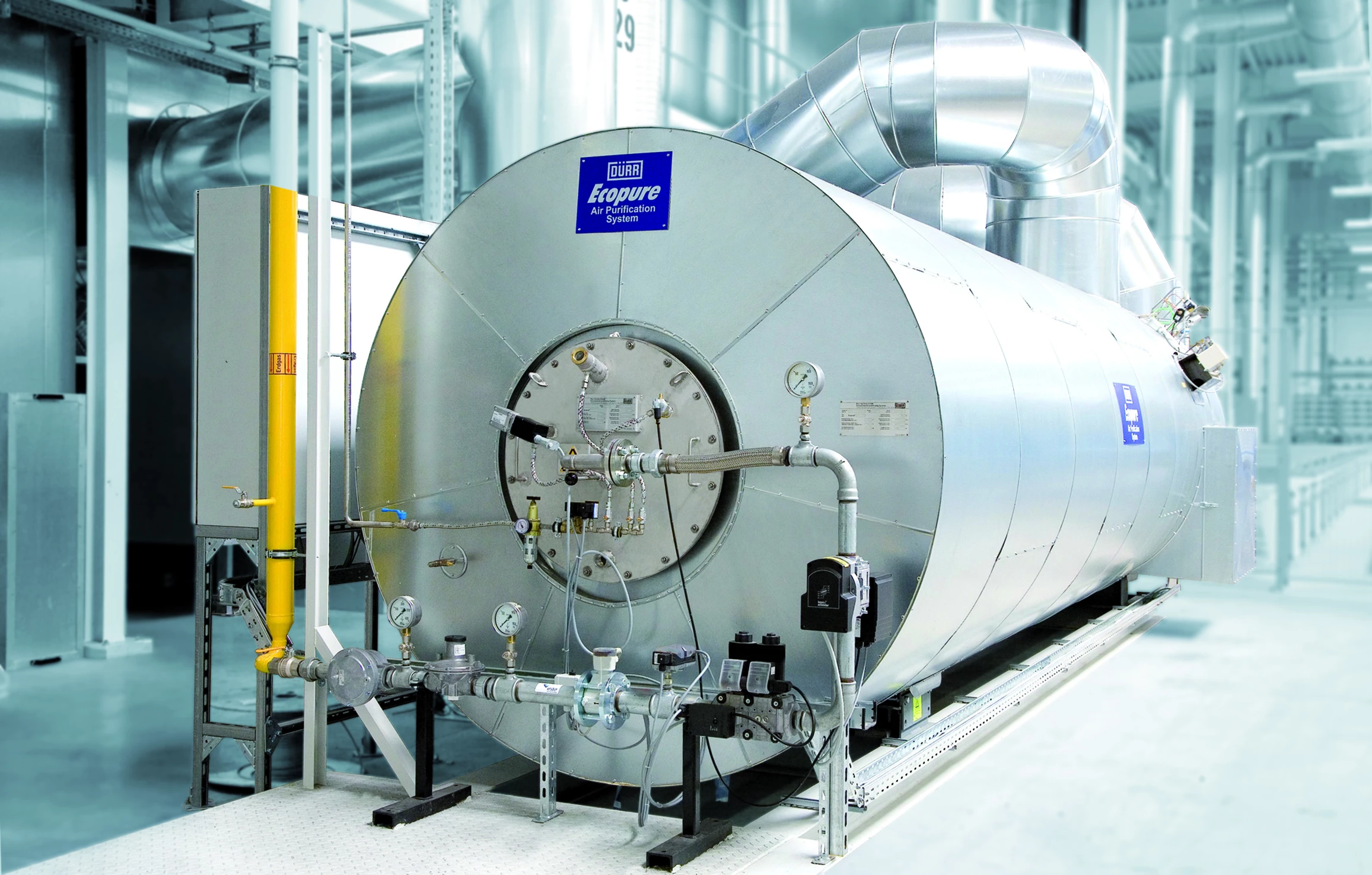 Here you can see an installed Ecopure® TAR Air Pollution Control system for recuperative thermal oxidation.