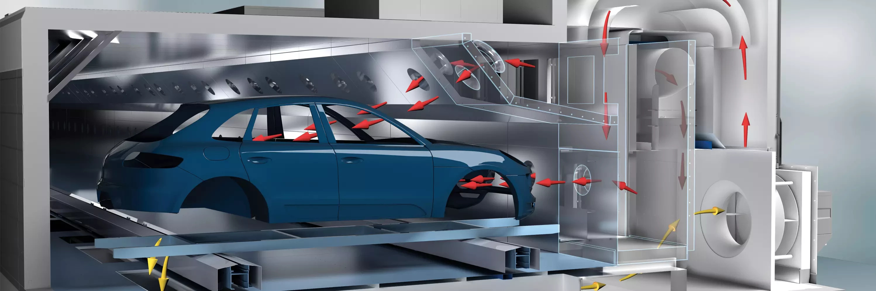 Dürr's EcoInCure oven technology – functional visualization